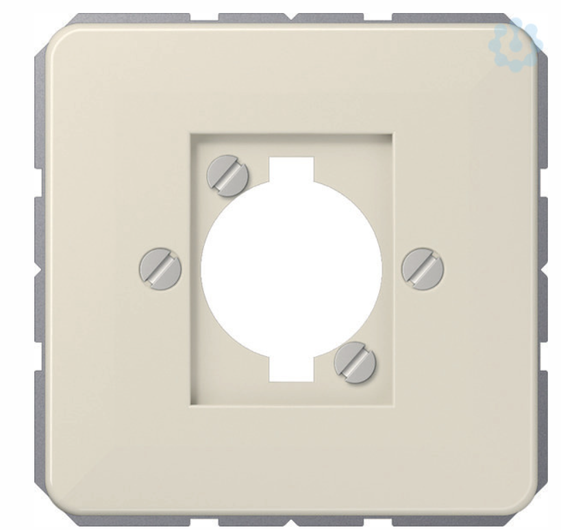 [568] JUNG HOME Abdeckung für XLR-Steckverbinder (P-Serie) 1fach, Duroplast, Serie CD (Weiß)