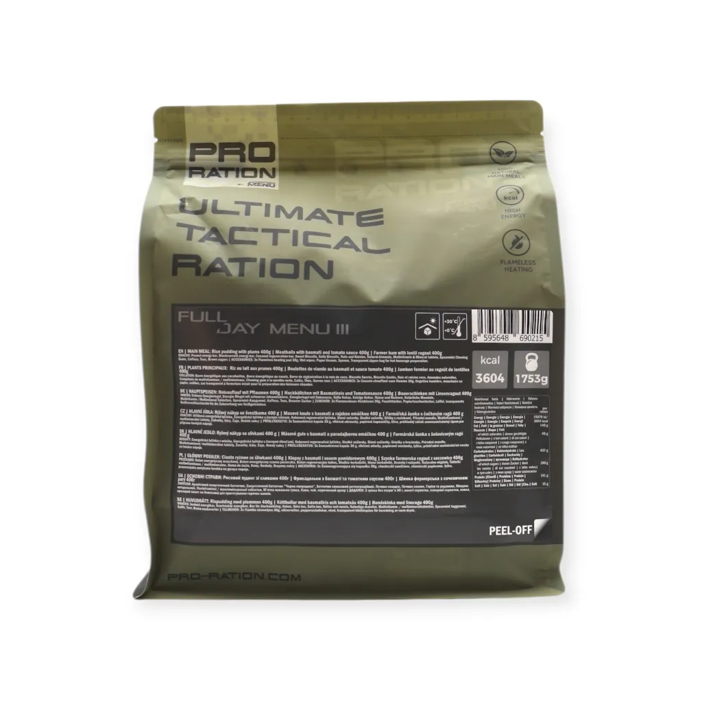 Proleafshop PRO Ration Full Day Menu III - 24 - hour Ration Pack
